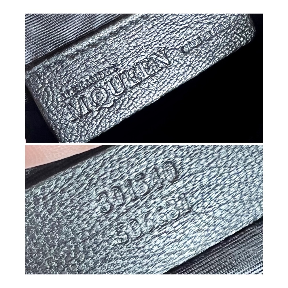 Alexander McQueen Mini Black Leather Mantra Clutch - Picture 9 of 10